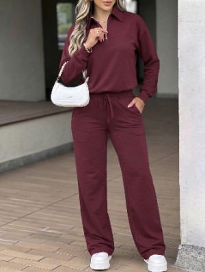 Half Zip Long Sleeve Sport Pants Set