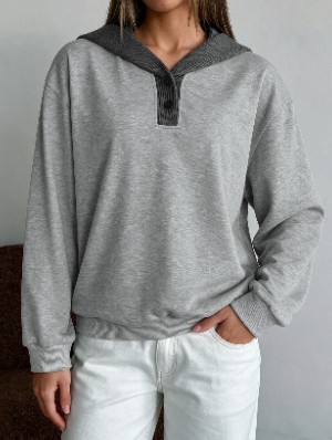 Cozy Colorblock Oversized Hoodie