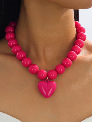 Heart Alloy Beads Necklaces