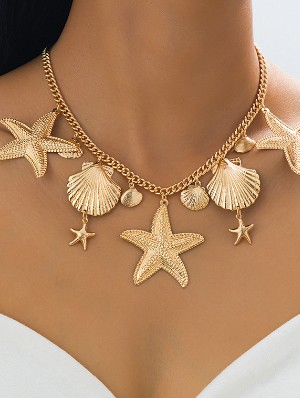 Flower Starfish Shell Necklaces