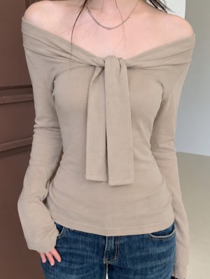 Lace Up Off Shoulder Tee