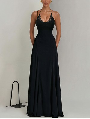Patchwork Backless Sleeveless Dress