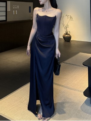 V Neck Spandex Sleeveless Dress