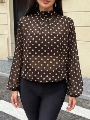 Sheer Pullover Simple Design Design Tops