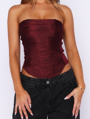 Fringe Fringe Cropped Backless Tanks 