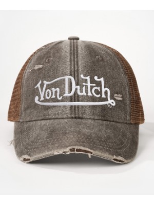 Distressed Ripped Embroidery Peaked Cap