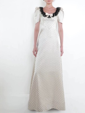 Print Polyester Honey Taslan Mid-rise Short Sleeve Dress