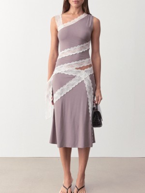 Lace Detail Sleeveless Dress