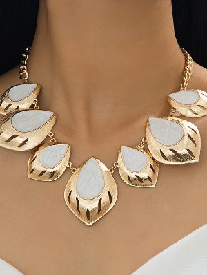 Drip Shaped Alloy Necklaces