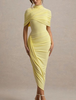Drape Shawl Backless Long Dress