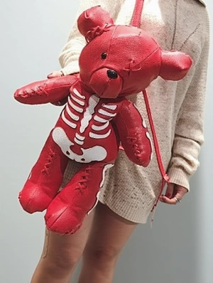 Bear Shaped PU Zipper Shoulder Bags Backpack