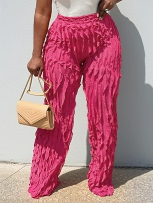 Patchwork Stringy Selvedge Wide Leg Pants