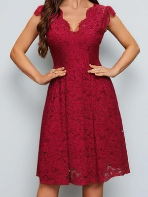 Patchwork Lace Fitted Sleeveless Dresses