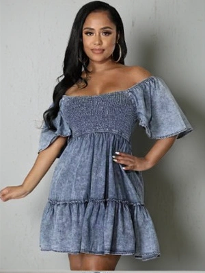 Patchwork High Rise Fitted Short Sleeve Dress
