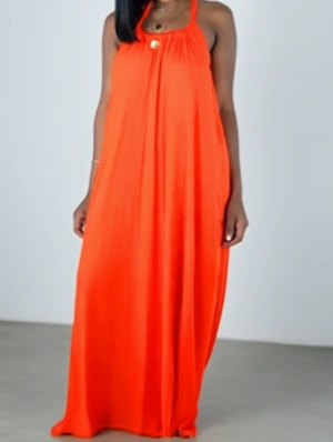 Halter Neck Sleeveless Plus Size Maxi Dresses