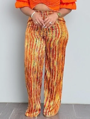 Lace Up High Rise Straight Pants