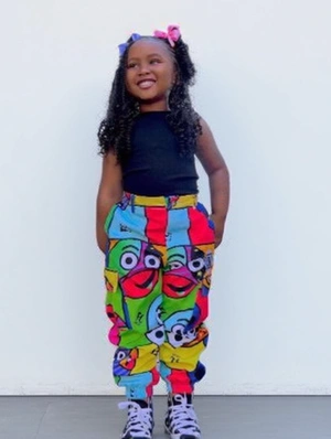 Pattern Crewneck Fitted Girl Clothing Sets