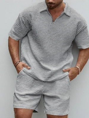 Solid Color Raglan Sleeve Loose Short Sets