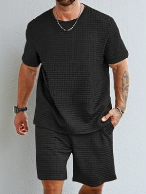 Square Crewneck Loose Short Sets