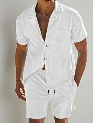 Solid Color Short Sleeve Loose Short Sets