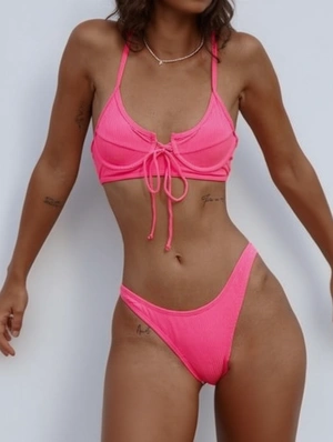 Solid Color Low Rise Fitted Bikinis