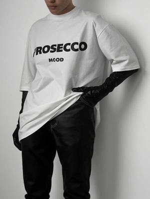 Letter Pattern Crewneck Baggy T-shirts