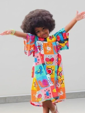 Pattern Print Flower A-line Girl Dresses