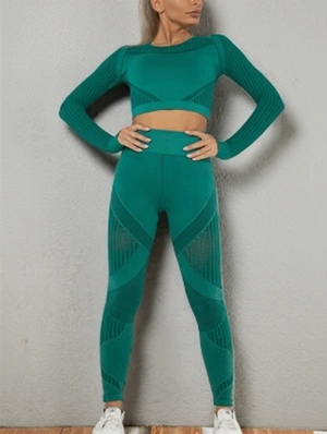 Colorblock Patchwork Gauze Yoga Sets