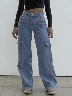 Multi Pocket Denim Straight Jeans
