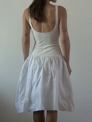Patchwork U Neck Backless Sleeveless Midi Dresses