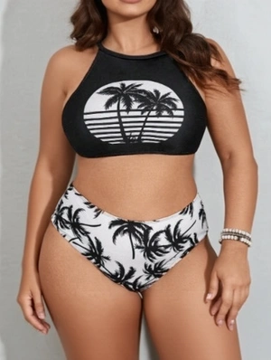 Print Wrap Backless Leisure Bikinis