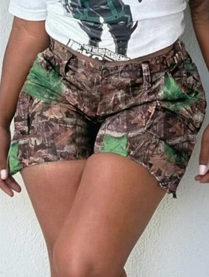 Camouflage Duffel Bag Cargo Shorts
