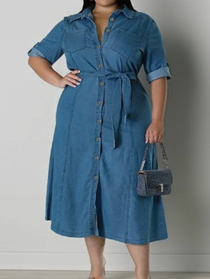 Tie-wrap Cotton High Rise Short Sleeve Dress