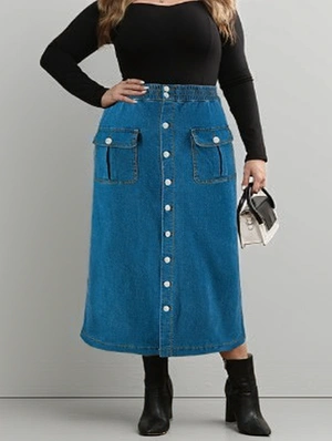 Solid Color Cotton High Rise Skirts