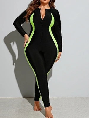 Solid Color Crewneck Fitted One-Pieces