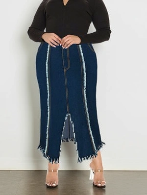 Fringe Solid Color Vintage Skirts