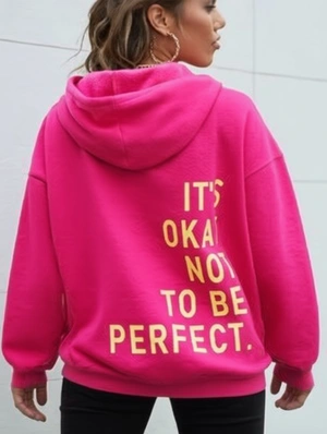 Slogan Letter Printed Baggy Pullover Hoodies