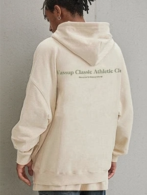 Letter Pattern Loose Kangaroo Pocket Hoodies