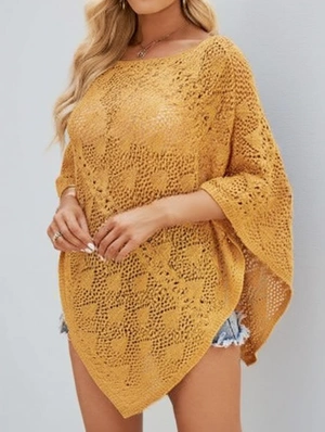 Patchwork Solid Color Three-quarter Sleeve Cardigan