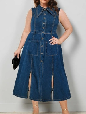 Down Collar Sleeveless Cardigan Sleeveless Dresses