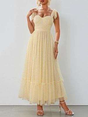 Patchwork Ruched Spaghetti Straps Maxi Dress