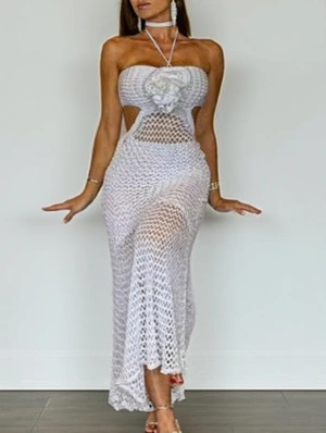 Stereo Flower Bodycon Bohemian Sleeveless Dresses
