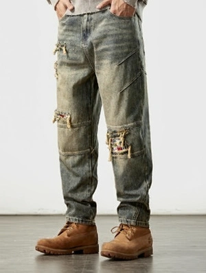 Ripped Mid-rise Men's Jeans