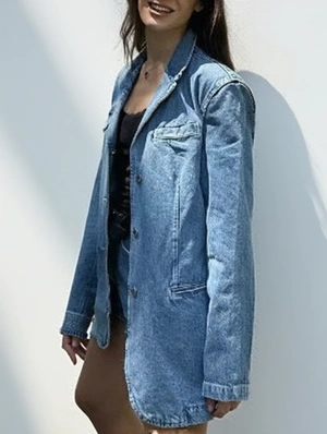 Single Breasted Long Sleeve Denim Jackets