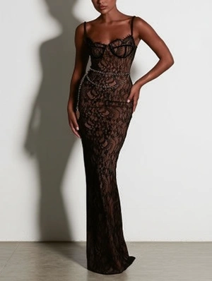 Lace Backless Bodycon Sleeveless Dresses