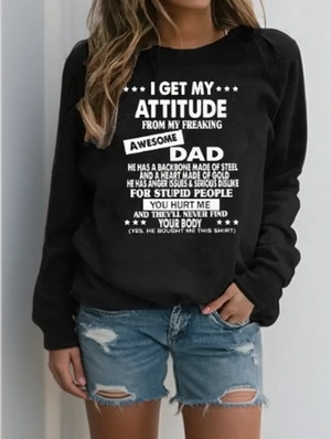 Slogan Letter Printed Loose Sweatshirts