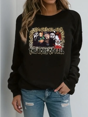 Grimace Letter Print Loose Sweatshirts