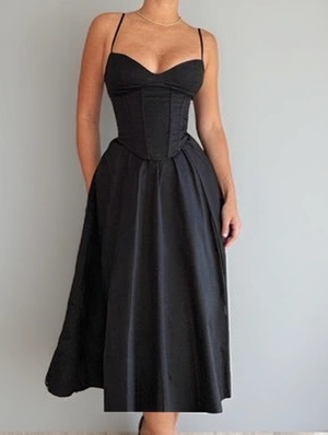 Fishbone A-line Formal Sleeveless Dresses