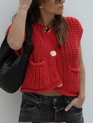 Pure Color Knitting Cardigan Short Coats