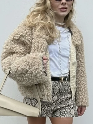 Fluff Solid Color Single Breasted Coats
